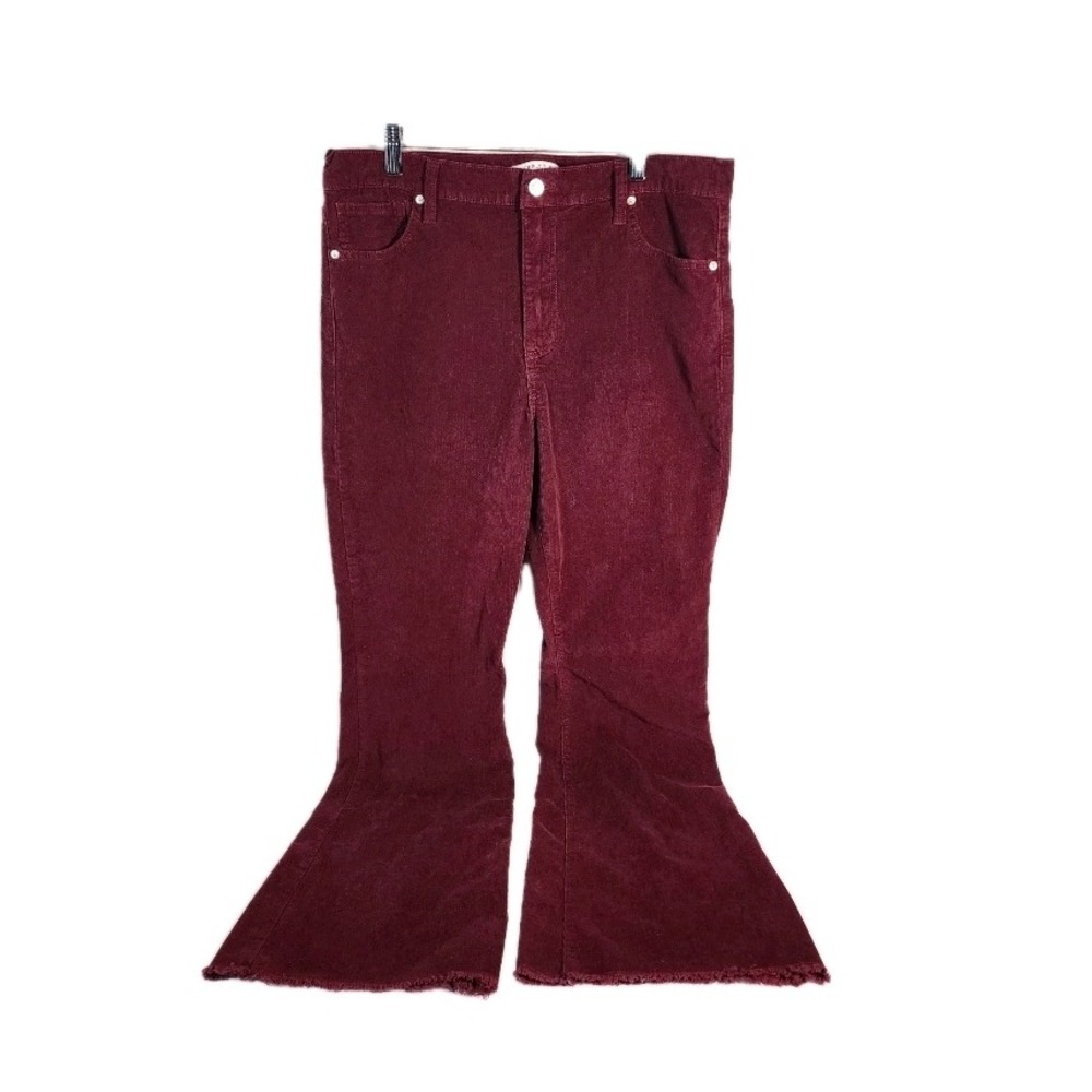 Celebrity Pink Burgundy Corduroy Flare Pants Women's Size 15/32 Bell Bottoms